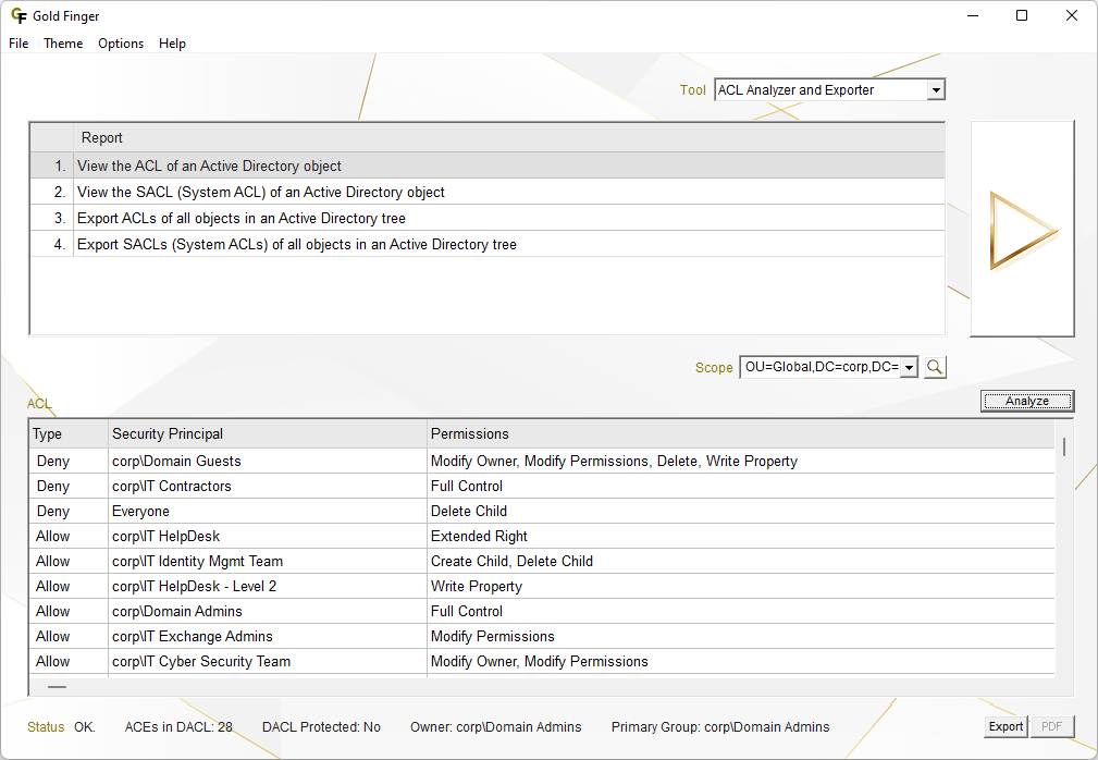 Active Directory ACL Analyzer and Exporter – Paramount Defenses (UK ...